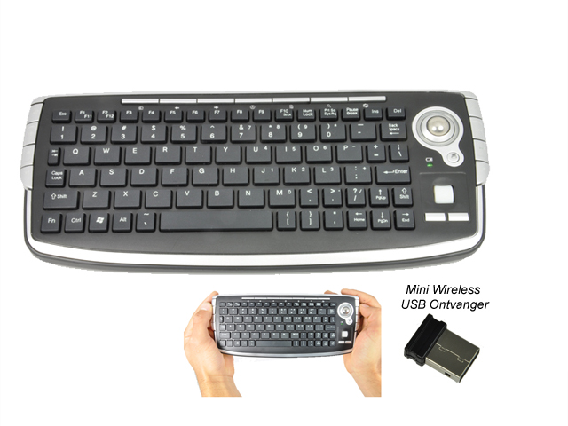 1 Day Fly - Draadloos Mini Toetsenbord Met Trackball 1 Day Fly - Draadloos Mini Toetsenbord Met Trackball