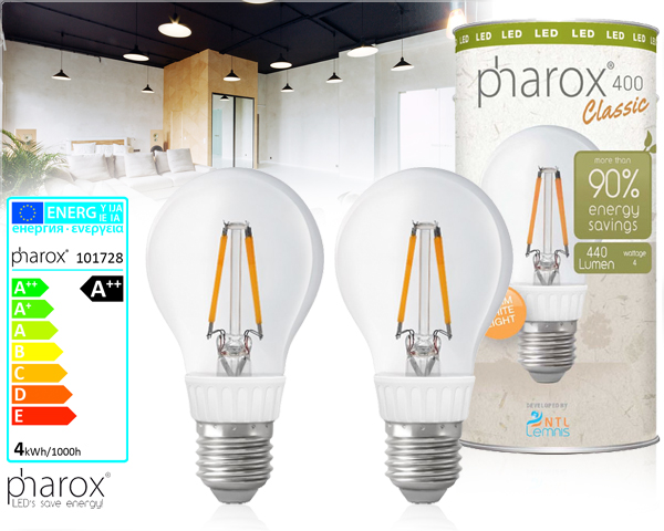 1 Day Fly - Duopack Pharox E27 Led Gloeilampen