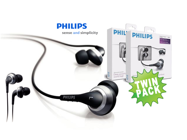 1 Day Fly - Duopack Philips In Ear Oortelefoon Met Klankbereikversterker