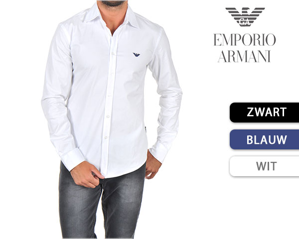 1 Day Fly - Emporio Armani Slim Fit Overhemd 1 Day Fly - Emporio Armani Slim Fit Overhemd