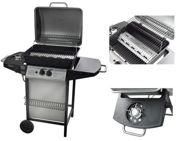 1 Day Fly - Gasbarbecue Met 2 Branders En Zijbrander 1 Day Fly - Gasbarbecue Met 2 Branders En Zijbrander