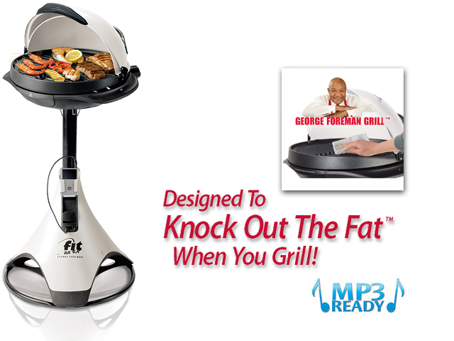 1 Day Fly - George Foreman Grill Met Speakers En Mp3 Aansluiting 1 Day Fly - George Foreman Grill Met Speakers En Mp3 Aansluiting
