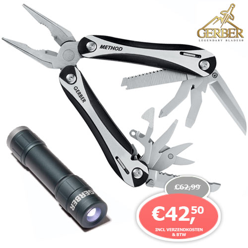 1 Day Fly - Gerber Method Multitool En Tempo Zaklamp