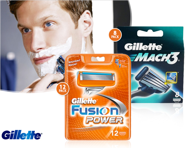 1 Day Fly - Gillette 8-​Pack Mach3 Of 12-​Pack Fusion Power Scheermesjes