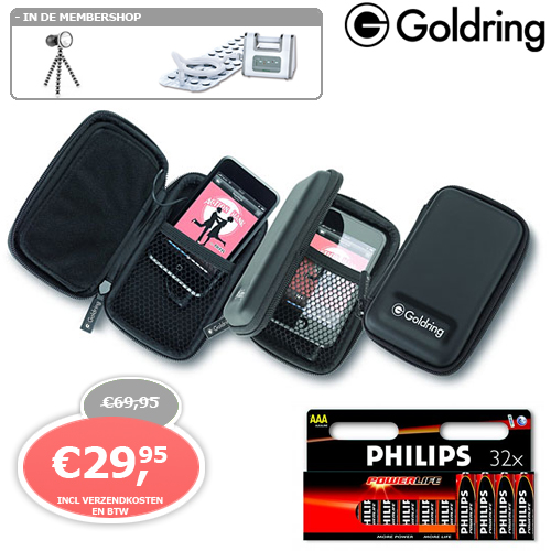 1 Day Fly - Goldring Mp3 Speakertas Met 32 Batterijen 1 Day Fly - Goldring Mp3 Speakertas Met 32 Batterijen