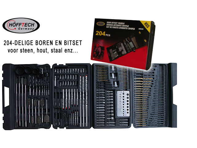 1 Day Fly - Hofftech 204-Delig Boren En Bitset 1 Day Fly - Hofftech 204-Delig Boren En Bitset