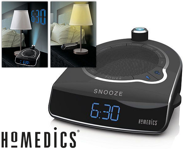 1 Day Fly - Homedics Sunrise Wekkerradio Met Klok Projectie Functie 1 Day Fly - Homedics Sunrise Wekkerradio Met Klok Projectie Functie