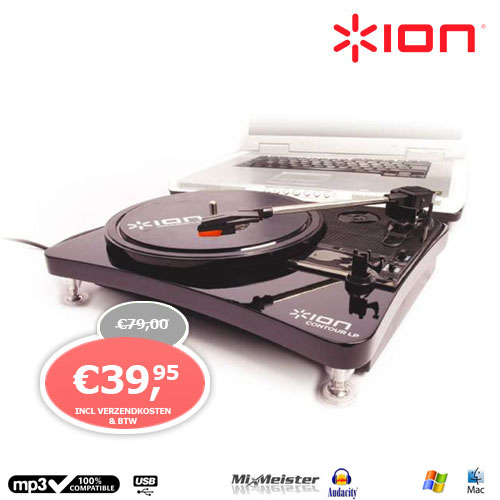 1 Day Fly - Ion Audio Contour Lp Usb Platenspeler 1 Day Fly - Ion Audio Contour Lp Usb Platenspeler