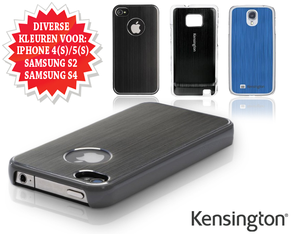 1 Day Fly - Kensington Aluminium Case Voor Iphone4(s)/5(s/c), Samsung S2/s4