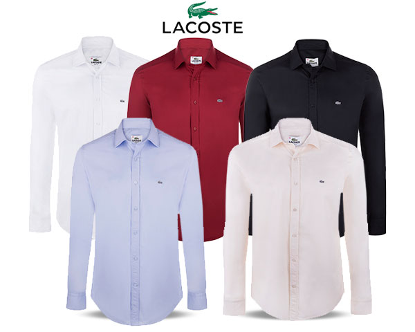 1 Day Fly - Lacoste Overhemd Slim Fit In 5 Kleuren 1 Day Fly - Lacoste Overhemd Slim Fit In 5 Kleuren