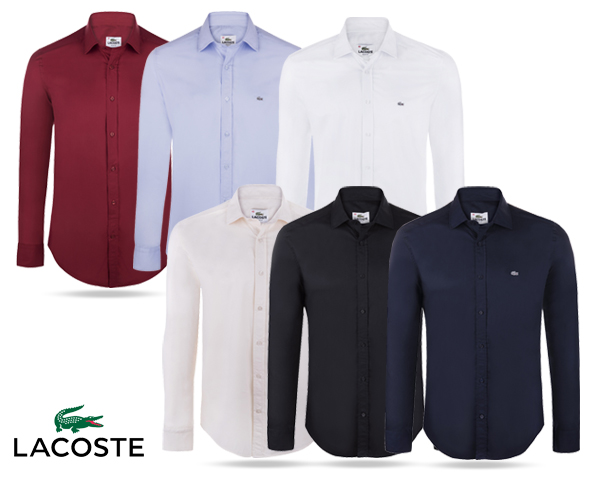 1 Day Fly - Lacoste Overhemd Slim Fit In 6 Kleuren 1 Day Fly - Lacoste Overhemd Slim Fit In 6 Kleuren