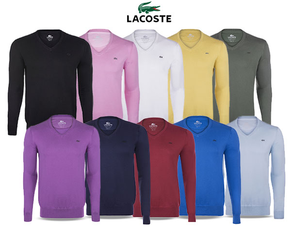 1 Day Fly - Lacoste V-Hals Trui 1 Day Fly - Lacoste V-Hals Trui