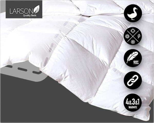 1 Day Fly - Larson 4-Seizoenen Eendendons Dekbed 1 Day Fly - Larson 4-Seizoenen Eendendons Dekbed