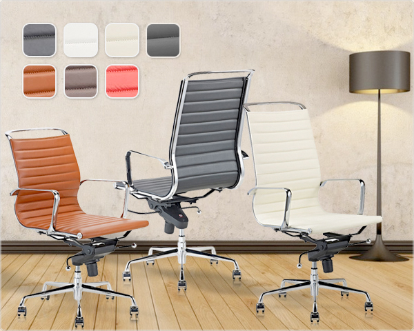 1 Day Fly - Leren Design Bureaustoel In 7 Zakelijke Kleuren 1 Day Fly - Leren Design Bureaustoel In 7 Zakelijke Kleuren