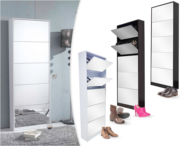 1 Day Fly - Luxe Schoenenkast Met Spiegels 1 Day Fly - Luxe Schoenenkast Met Spiegels