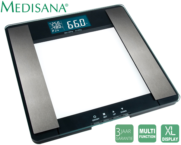 1 Day Fly - Medisana Glazen Body-analyse Weegschaal 1 Day Fly - Medisana Glazen Body-analyse Weegschaal