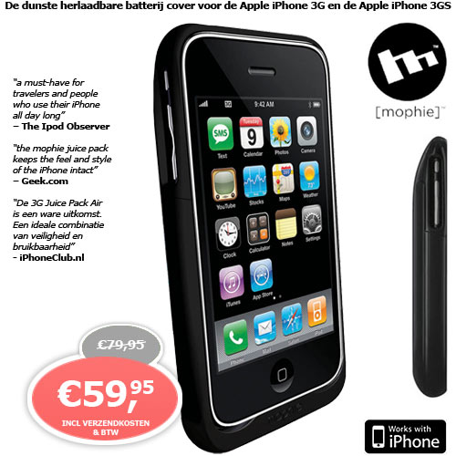 1 Day Fly - Mophie - Juice Pack Air Voor Iphone 3G En 3Gs