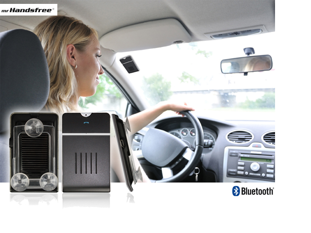 1 Day Fly - Mr Handsfree Blue Solar Bluetooth Multipoint Carkit Met Zonnepaneel 1 Day Fly - Mr Handsfree Blue Solar Bluetooth Multipoint Carkit Met Zonnepaneel