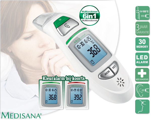 1 Day Fly - Multifunctionele Medisana Infrarood Thermometer