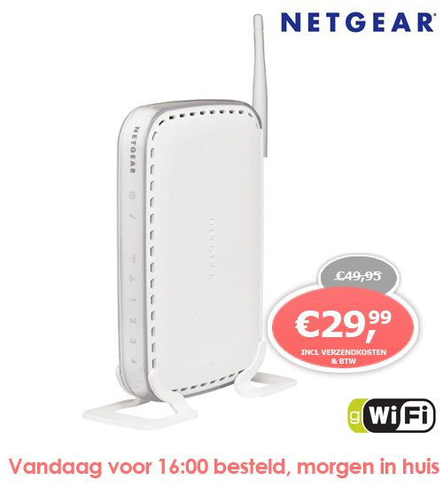 1 Day Fly - Netgear Wgr614 54 Mbps Draadloze Router 1 Day Fly - Netgear Wgr614 54 Mbps Draadloze Router