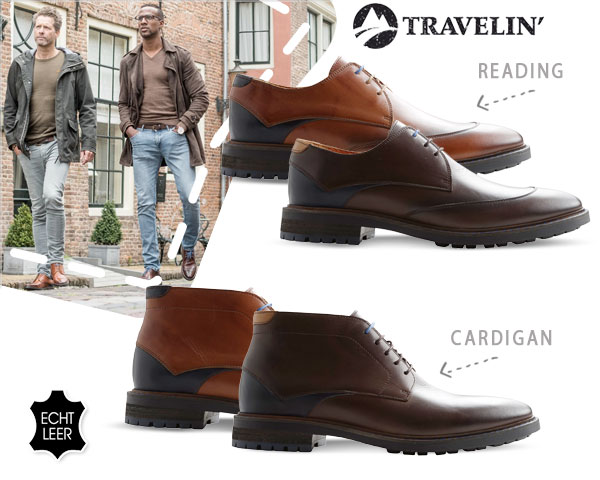 1 Day Fly - Nette Travelin' Leren Herenschoenen