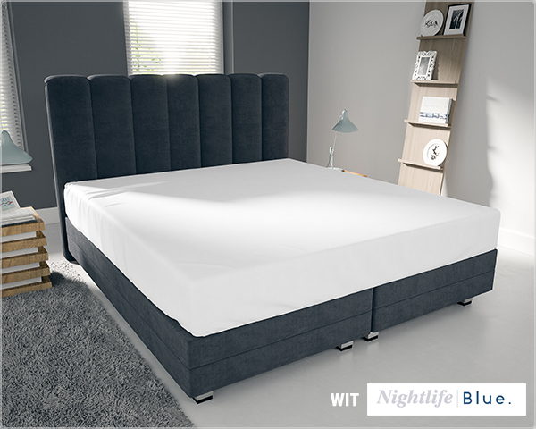 1 Day Fly - Nightlife Blue Dubbel Jersey Interlock Hoeslaken