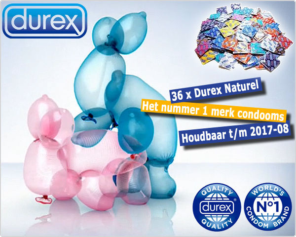 1 Day Fly - Pakket 36 Stuks Durex Naturel Condooms