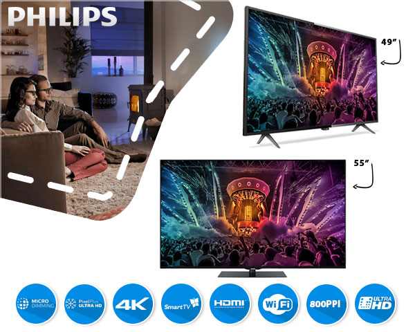1 Day Fly - Philips 4K Ultra Slim Led Smart Tv 49'' Of 55'' 1 Day Fly - Philips 4K Ultra Slim Led Smart Tv 49'' Of 55''