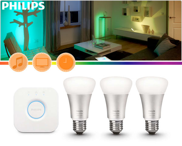 1 Day Fly - Philips Hue E27 Starterkit Met Drie Lampen 1 Day Fly - Philips Hue E27 Starterkit Met Drie Lampen