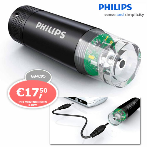 1 Day Fly - Philips Power2go Noodtelefoonoplader 1 Day Fly - Philips Power2go Noodtelefoonoplader