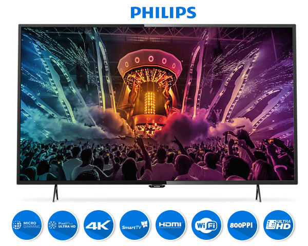 1 Day Fly - Philips Ultraslanke 49" 4K Smart Led Tv