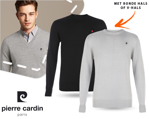 1 Day Fly - Pierre Cardin Trui Met V-​Hals Of Ronde Hals