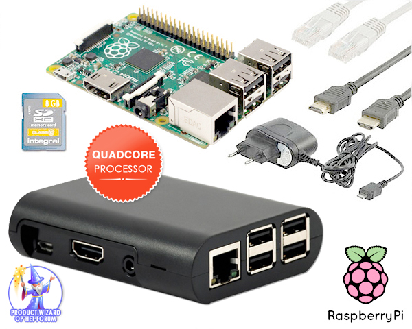 1 Day Fly - Quadcore Raspberry Pi 2 Model B Mediaspeler Pakket