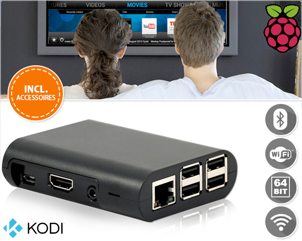 1 Day Fly - Raspberry Pi 3 Mediaspeler 1.2 Ghz Met Wifi En Bluetooth 1 Day Fly - Raspberry Pi 3 Mediaspeler 1.2 Ghz Met Wifi En Bluetooth