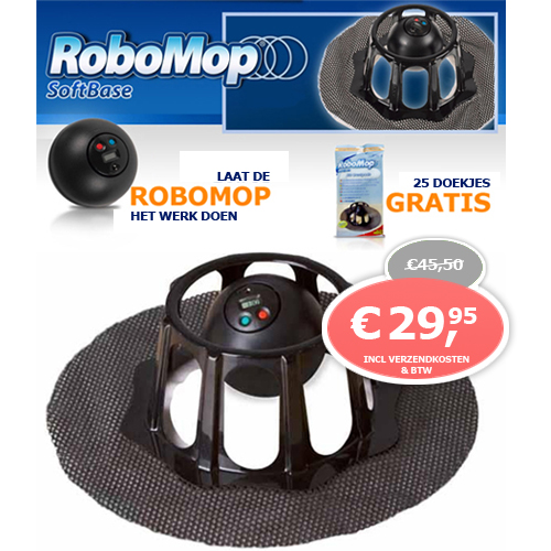 1 Day Fly - Robomop Softbase + 25 Doekjes 1 Day Fly - Robomop Softbase + 25 Doekjes