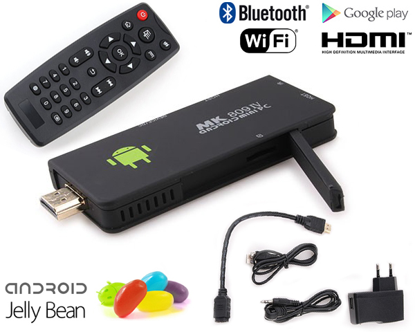 1 Day Fly - Rockchip Mk809iv Android Mini Pc Met Wifi, Bluetooth En Afstandsbediening 1 Day Fly - Rockchip Mk809iv Android Mini Pc Met Wifi, Bluetooth En Afstandsbediening