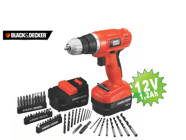 1 Day Fly - Schrikkelaanbieding: Black And Decker Accu Boormachine Met Extra Accu En 50 Accessoires