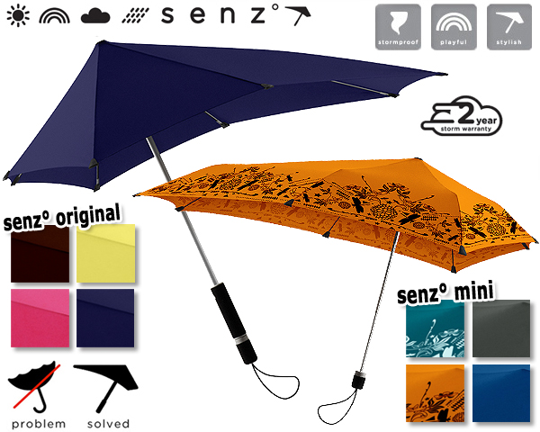 1 Day Fly - Senz Original En/of Mini Stormparaplu 1 Day Fly - Senz Original En/of Mini Stormparaplu