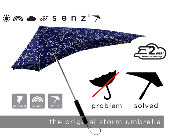 1 Day Fly - Senz Original Stormparaplu 'Royal Delft' 1 Day Fly - Senz Original Stormparaplu 'Royal Delft'