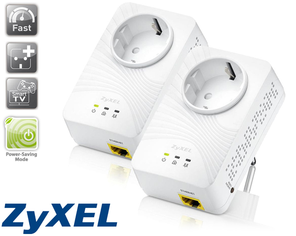 1 Day Fly - Set Van 2 Compacte Zyxel Powerline Adapters 1 Day Fly - Set Van 2 Compacte Zyxel Powerline Adapters