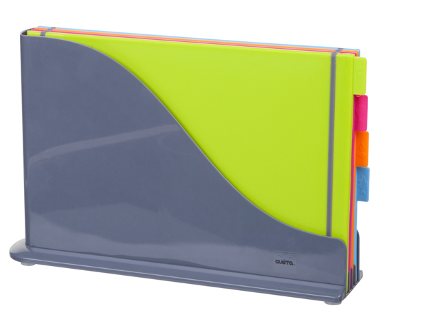 1 Day Fly - Set Van 4 Snijplanken Inclusief Houder 1 Day Fly - Set Van 4 Snijplanken Inclusief Houder