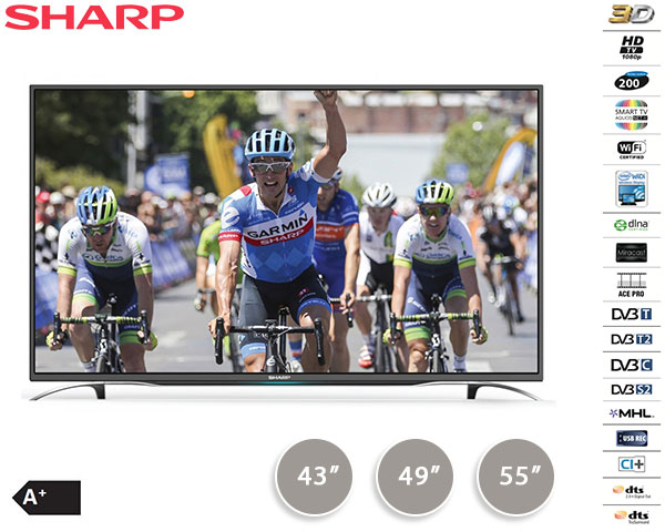 1 Day Fly - Sharp Full Hd 3D Led Tv Naar Keuze