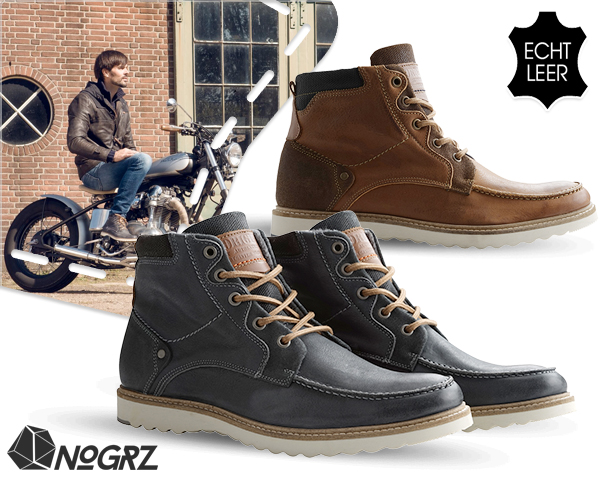 1 Day Fly - Stoere Leren Nogrz Herenschoenen 1 Day Fly - Stoere Leren Nogrz Herenschoenen