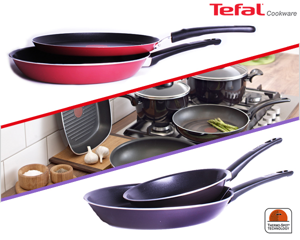 1 Day Fly - Tefal Pannensets In 2 Verschillende Kleuren