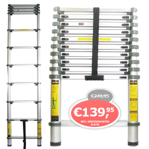 1 Day Fly - Telescopische Ladder 3,2 Meter 1 Day Fly - Telescopische Ladder 3,2 Meter