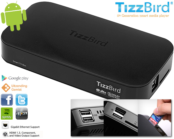 1 Day Fly - Tizzbird 4G Full Hd Android Mediaspeler 1 Day Fly - Tizzbird 4G Full Hd Android Mediaspeler