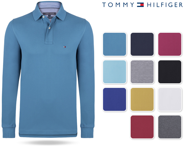 1 Day Fly - Tommy Hilfiger Longsleeve Poloshirt In 11 Kleuren 1 Day Fly - Tommy Hilfiger Longsleeve Poloshirt In 11 Kleuren