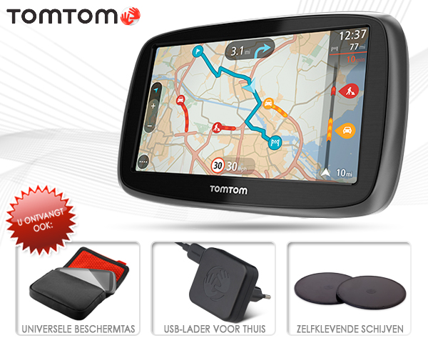1 Day Fly - Tomtom Go50 Navigatiesysteem Incl. Accessoires 1 Day Fly - Tomtom Go50 Navigatiesysteem Incl. Accessoires