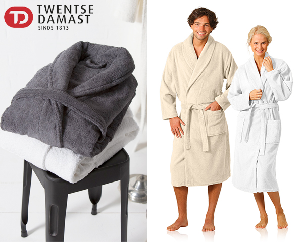 1 Day Fly - Top Kwaliteit 100% Katoenen Twentse Damast Unisex Badjas 1 Day Fly - Top Kwaliteit 100% Katoenen Twentse Damast Unisex Badjas