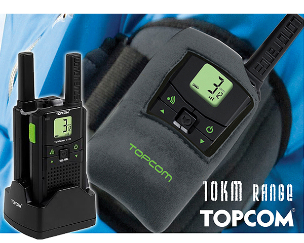 1 Day Fly - Topcom Ultradunne Walkie Talkie Set Met 10Km Bereik